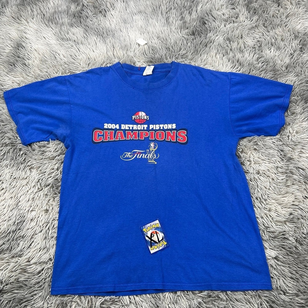 Vintage 2004 NBA Finals Detroit Pistons Championship T-Shirt (Size - X Large